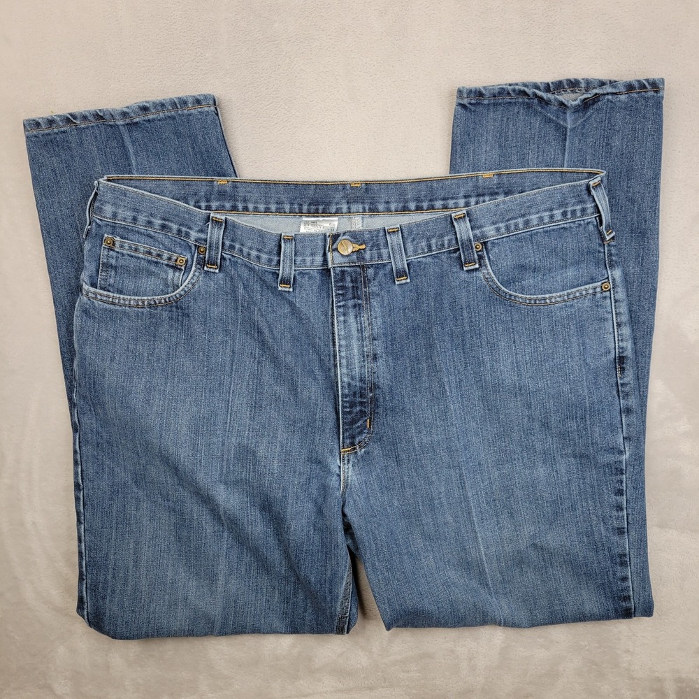 Carhartt Jeans Mens 44x32 Relax Fit Denim Pants Five Pocket Workwear Baggy Adult